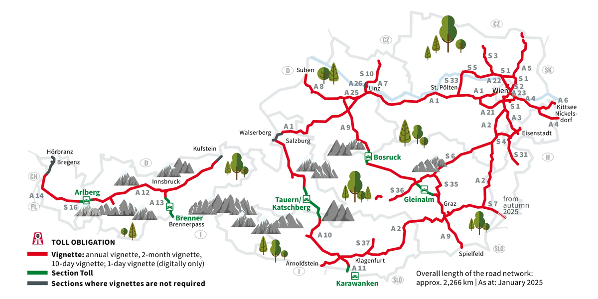 Fizetős utak Ausztria